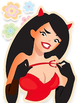 Devil girl logo